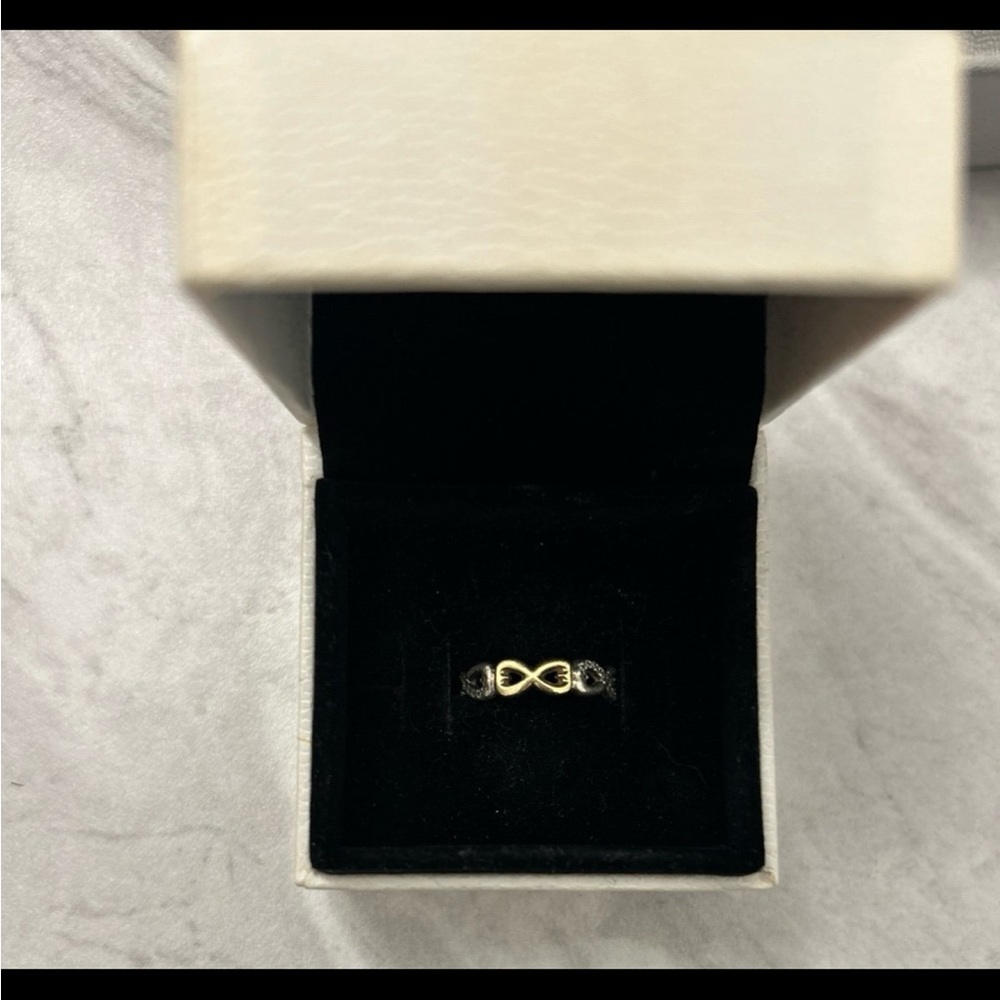 Pandora two tone infinity ring